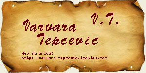 Varvara Tepčević vizit kartica